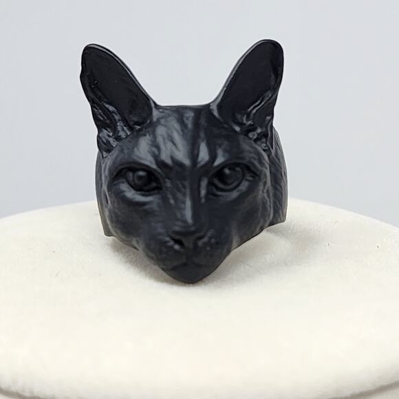 Salem Black Metal Kitty Cat Ring - Picture 3 of 10